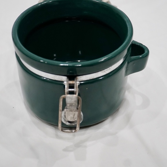 Glass Forest Green Air Tight Container with hinge - Picture 7 of 13